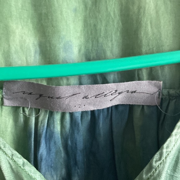 Raquel Allegra Poet Top Elegant Green Tie-Dye Women's in Jade Tie Dye - Picture 10 of 13